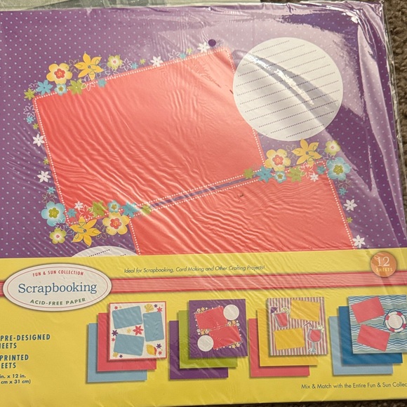 Colorful Scrapbooking Paper Set - Picture 2 of 7